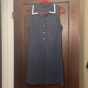 The Limited Navy Linen Nautical Dress